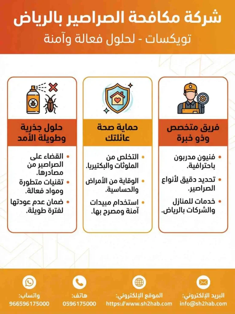 شركة مكافحة الصراصير بالرياض